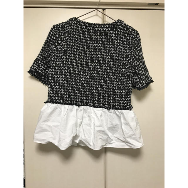 ZARA(ザラ)のZARA ツイードトップス レディースのトップス(カットソー(半袖/袖なし))の商品写真