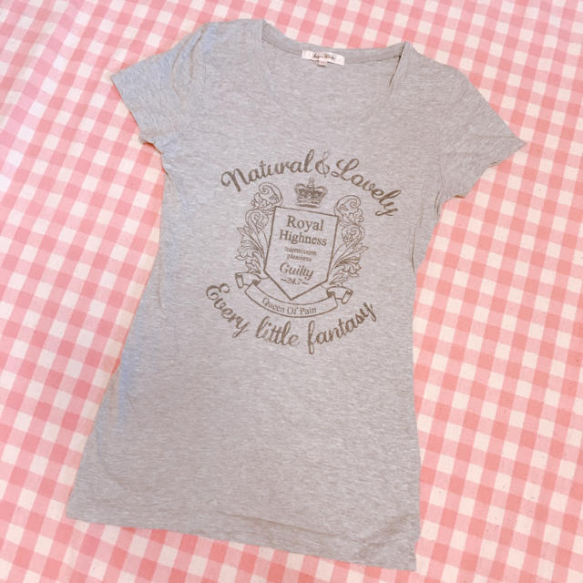 JAYRO(ジャイロ)のJAYRO 英字プリントTシャツ グレー レディースのトップス(Tシャツ(半袖/袖なし))の商品写真