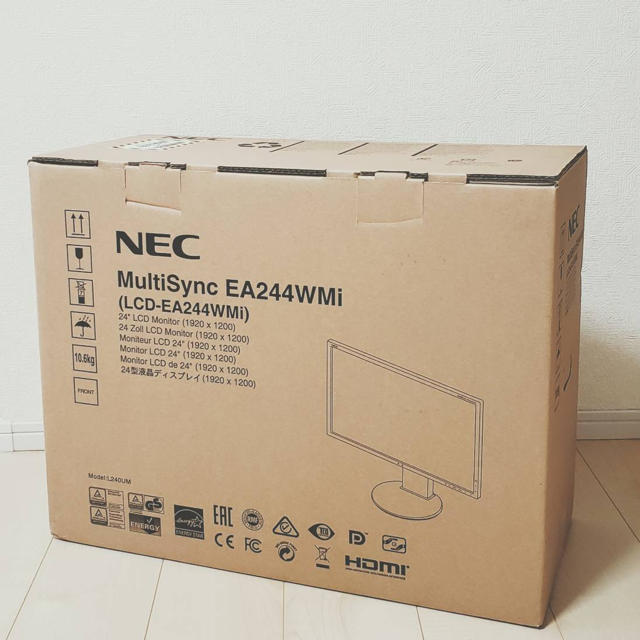 PC/タブレット格安！新品NEC ＬＣＤ－ＥＡ２４４ＷＭｉ黒 新品未開封ピボット機能