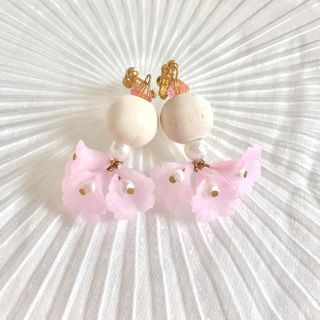 フラワー(flower)のVINTAGE PINK FLOWER EARRING(イヤリング)