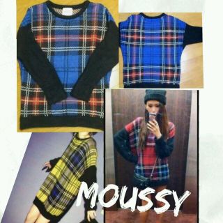 マウジー(moussy)の再出品♡moussy/チェックニット♡(ニット/セーター)