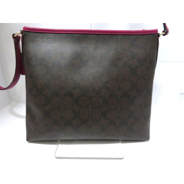 コーチ ショルダーバッグ ピンク×ブラウン シグネチャー COACH レディース 1