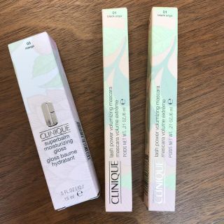 クリニーク(CLINIQUE)の新品★クリニークのマスカラ2本とグロス1本(マスカラ)