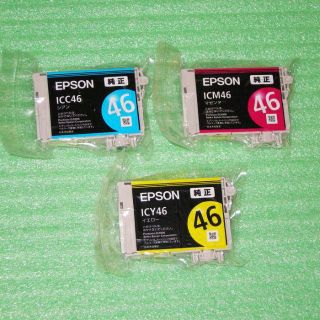エプソン(EPSON)のエプソン純正　ICC46/シアン＋ICM46/マゼンタ＋ICY46/イエロー　(PC周辺機器)