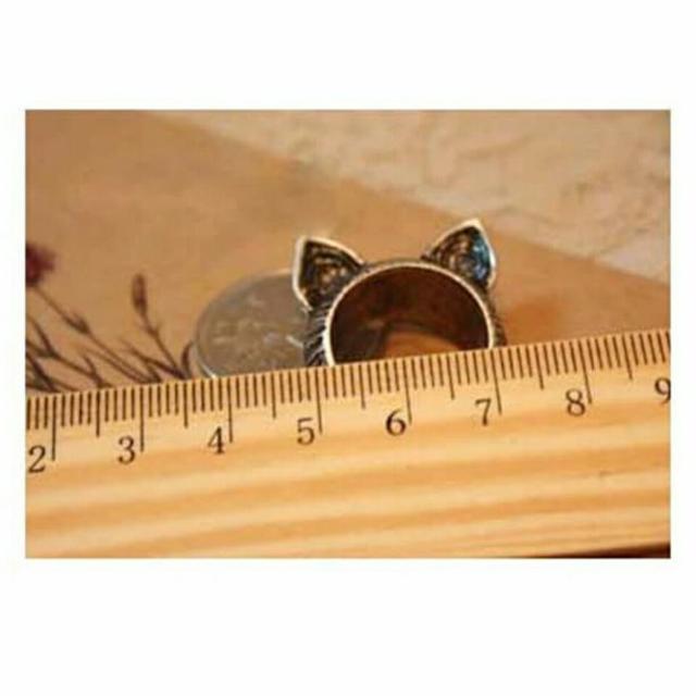猫好きな方へ☆猫耳リング☆シルバー 新品 レディースのアクセサリー(リング(指輪))の商品写真