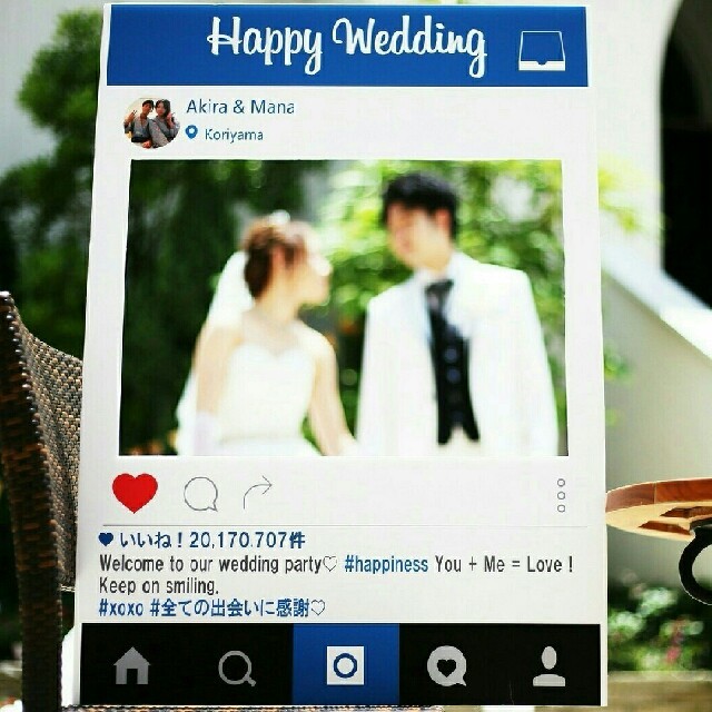 結婚式ウェルカムボード インスタフレーム フォトフレーム ペーパープロップスの通販 By Instagram風ウェルカムボード ラクマ