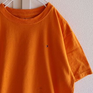 トミーヒルフィガー(TOMMY HILFIGER)のUS トミー ヒルフィガー orange 半袖 Tシャツ(Tシャツ(半袖/袖なし))