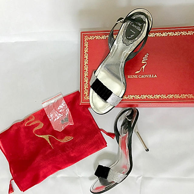 RENE CAOVILLA(レネカオヴィラ)のRENE CAOVILLA レネカオヴィラ ビジューバックストラップサンダル レディースの靴/シューズ(サンダル)の商品写真