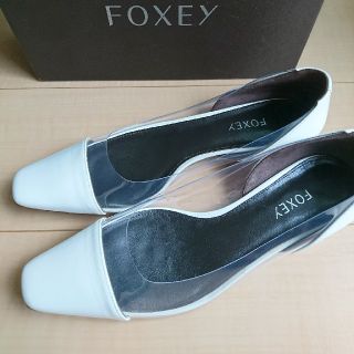 フォクシー(FOXEY)のFOXEY☆フラットシューズ☆37☆ホワイト☆美品☆フォクシー☆ルネ☆Rene(その他)