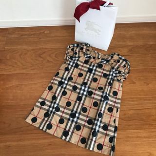 バーバリー(BURBERRY)のご専用♡バーバリー ベビーガールズ  ドット柄ワンピース2y（92㎝）(ワンピース)