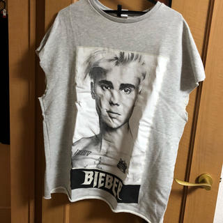 エイチアンドエム(H&M)のJustin Bieber ノースリーブ(Tシャツ/カットソー(半袖/袖なし))