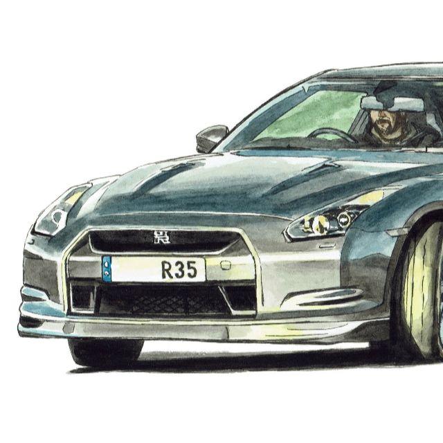 NC-641 Z35/GT-R R35限定版画 直筆サイン額装●作家 平右ヱ門 3