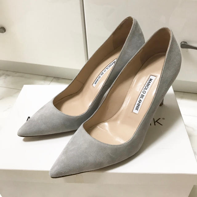 MANOLO BLAHNIK - マノロブラニク 定番BBパンプス アイスグレー 35.5の