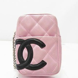 シャネル(CHANEL)のシャネル カンボンライン ラムスキン シガレットケース ピンク 9番台(その他)