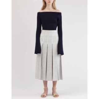 ジルスチュアート(JILLSTUART)のギンガムプリーツスカート(ロングスカート)