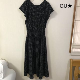 ジーユー(GU)のGU❤️ドットワンピ(ひざ丈ワンピース)