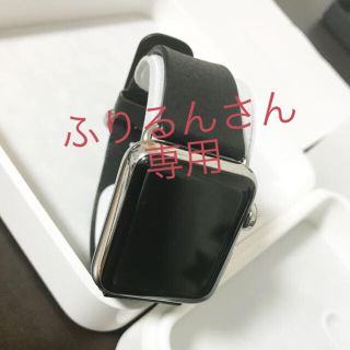 アップルウォッチ(Apple Watch)の Apple Watch (第1世代) 38mm ブラッククラシックバックル(腕時計(デジタル))