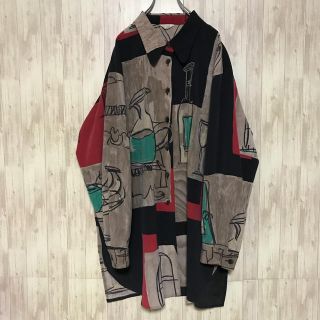 美品 90's アート柄シャツ 個性派古着 モード系の通販 by 古着屋 |ラクマ