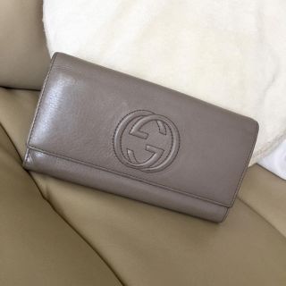 グッチ(Gucci)のGUCCI グッチ♡ソーホー 長財布♡グレー 灰色(財布)