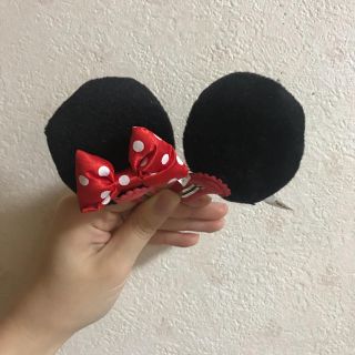 ディズニー(Disney)のミニーちゃん カチューシャ 付け耳(キャラクターグッズ)