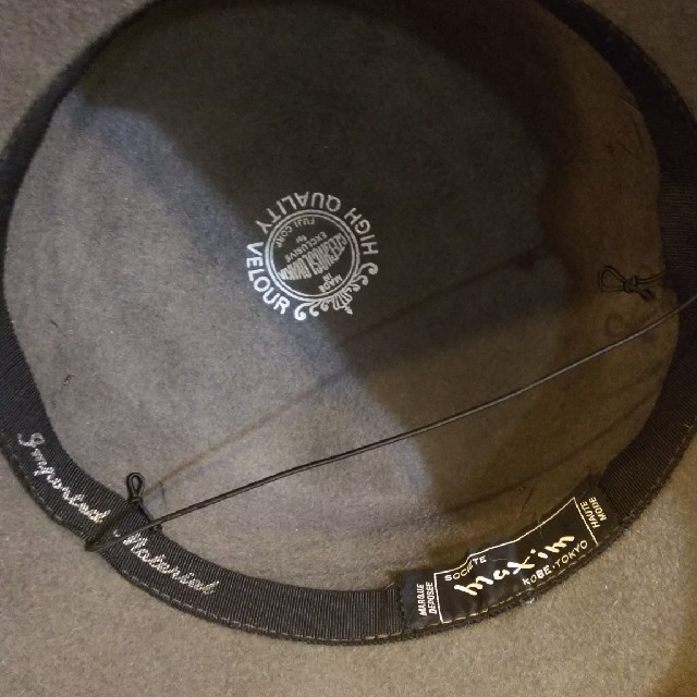 CA4LA(カシラ)の専用 マキシン グレー＆白リボン 帽子 レディースの帽子(ハット)の商品写真