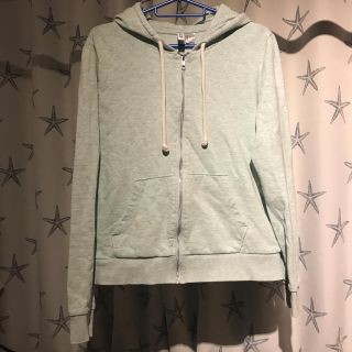 エイチアンドエム(H&M)の＊H&Mライムグリーンフード・ポケット付パーカー＊(パーカー)