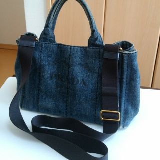 プラダ(PRADA)のPRADA　デニムカナパ斜めがけショルダー付き2wayバッグ(ショルダーバッグ)