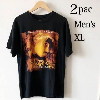 ツーパック Tシャツ 黒 ストリート ヒップホップ TUPAC 2PAC(Tシャツ/カットソー(半袖/袖なし))