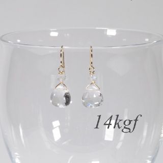 水晶＆ムーンストーン✤ピアス ～14Kgf～(ピアス)