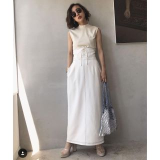 アメリヴィンテージ(Ameri VINTAGE)の完売商品 LACE UP HIGH WAIST SKIRT ameri(ロングスカート)