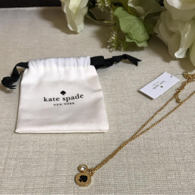 kate spade new york(ケイトスペードニューヨーク)のケイトスペード ネックレス スペード 黒 未使用 ☆ レディースのアクセサリー(ネックレス)の商品写真