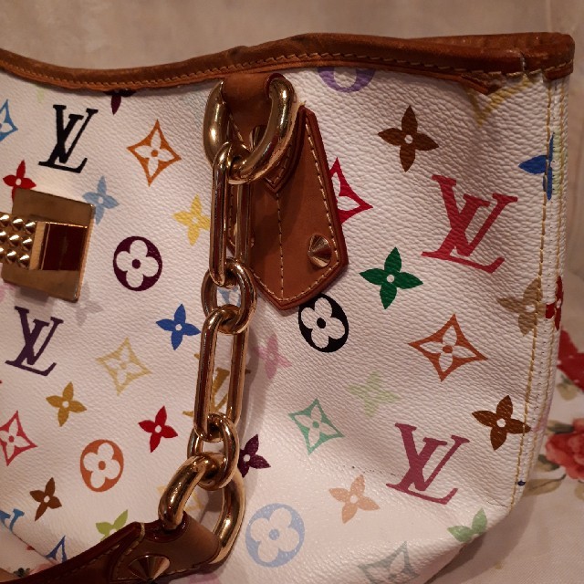 LOUIS VUITTON(ルイヴィトン)のヴィトン　マルチカラーバック　トート　おリボン レディースのバッグ(ショルダーバッグ)の商品写真