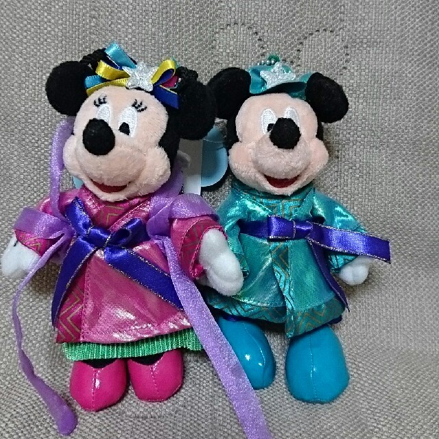 Disney(ディズニー)の新品 七夕ディズニー ミキミニぬいば エンタメ/ホビーのおもちゃ/ぬいぐるみ(ぬいぐるみ)の商品写真