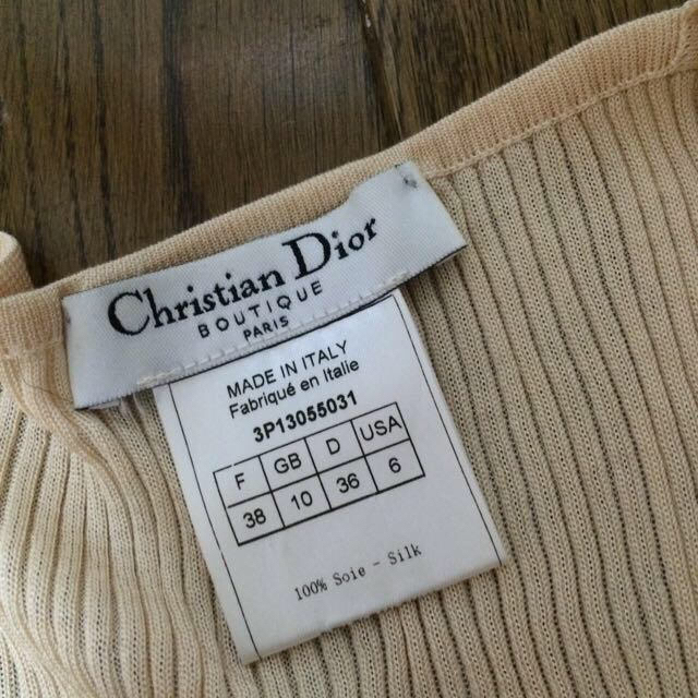 Christian Dior(クリスチャンディオール)のシルク キャミソール 未使用 レディースのトップス(キャミソール)の商品写真