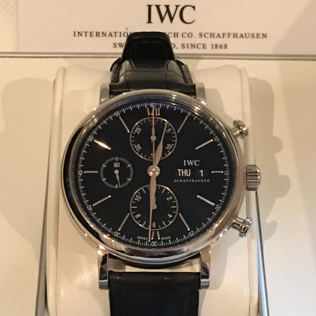 IWC(インターナショナルウォッチカンパニー)のIWC ポートフィノ クロノグラフ ブラック メンズの時計(腕時計(アナログ))の商品写真