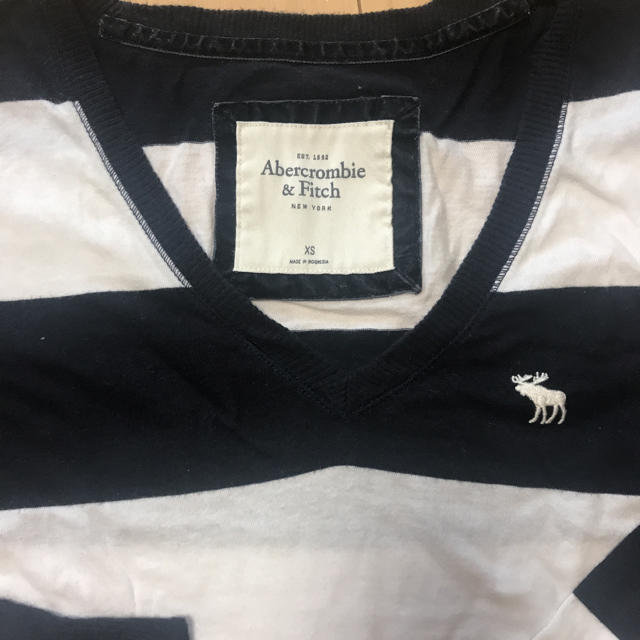 Abercrombie&Fitch(アバクロンビーアンドフィッチ)のアバクロ Abercrombie & Fitch ボーダーロンT レディースのトップス(Tシャツ(長袖/七分))の商品写真