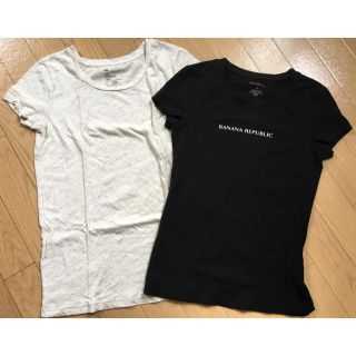 バナナリパブリック(Banana Republic)のTシャツ２枚まとめ売り！黒とベージュ！本日限りお値下げ！(Tシャツ(半袖/袖なし))