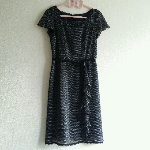 Aylesbury お上品 ドット シフォン ワンピース - ひざ丈ワンピース