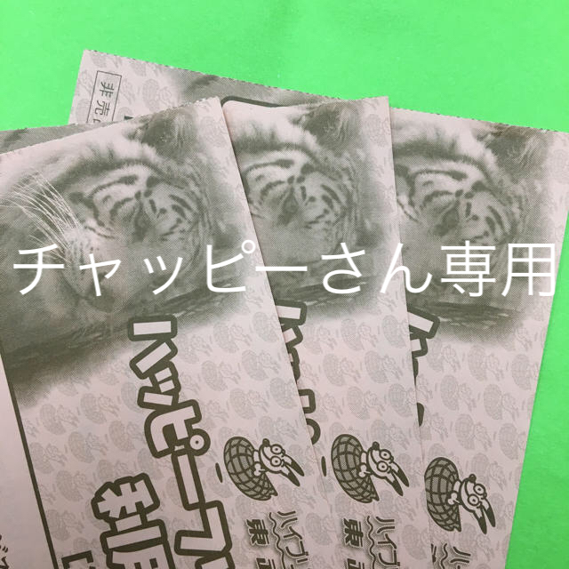 ☆東武動物公園フリーパス引換券 3枚セット☆ - 遊園地/テーマパーク