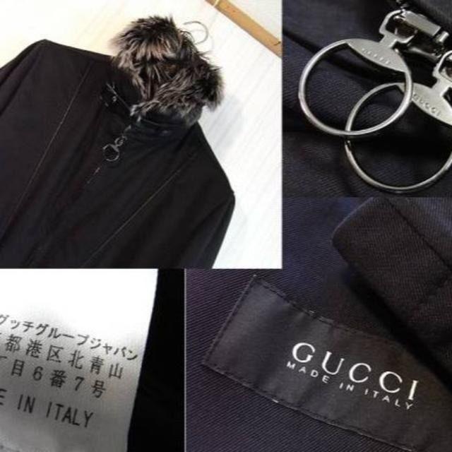 Gucci(グッチ)のria807様専用size44☆美品☆ グッチ アルパカファー襟モッズコート メンズのジャケット/アウター(モッズコート)の商品写真