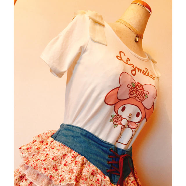 LIZ LISA(リズリサ)のリズメロ🎀🎀リボンTシャツ（新品）megumimi様専用 レディースのトップス(Tシャツ(半袖/袖なし))の商品写真