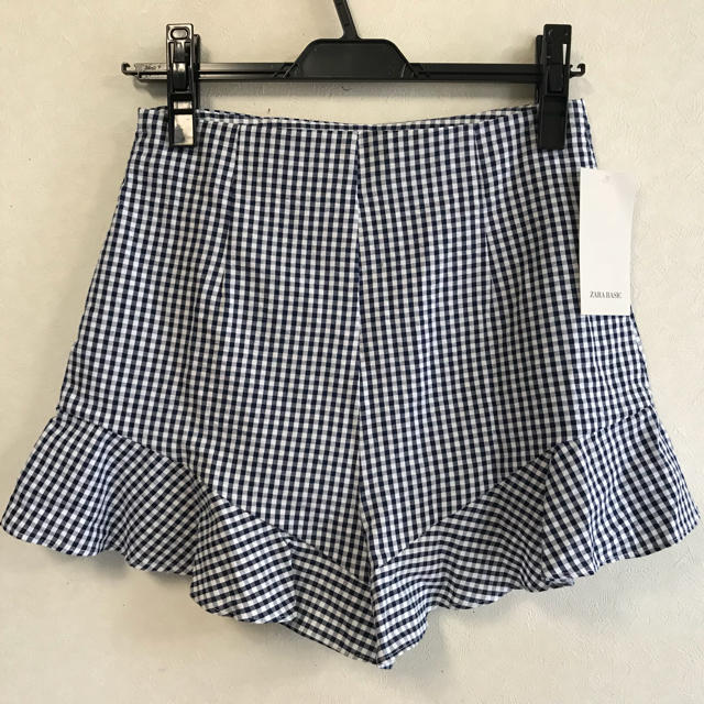 専用  新品未使用 ZARA ギンガムチェックフリルショートパンツ