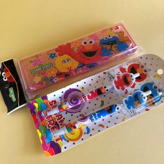 セサミストリート(SESAME STREET)の【新品】セサミストリート 文具セット（ペンケース、ボールペン、シャーペンなど）(キャラクターグッズ)