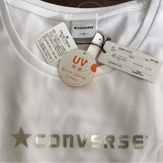 コンバース(CONVERSE)の【新品】コンバース ★CONVESE トレーニングTシャツ LLサイズ 白色(Tシャツ(半袖/袖なし))