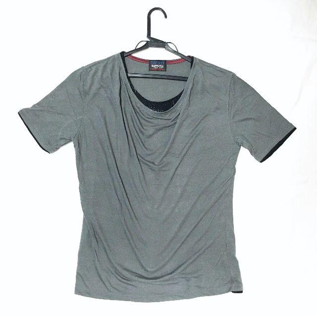 NICOLE CLUB FOR MEN(ニコルクラブフォーメン)の【美品】NICOLE CLUB FOR MEN ドレープTシャツ Lサイズ メンズのトップス(Tシャツ/カットソー(半袖/袖なし))の商品写真