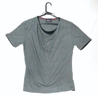 ニコルクラブフォーメン(NICOLE CLUB FOR MEN)の【美品】NICOLE CLUB FOR MEN ドレープTシャツ Lサイズ(Tシャツ/カットソー(半袖/袖なし))