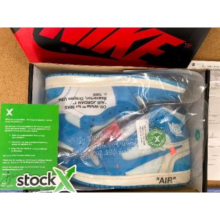 オフホワイト(OFF-WHITE)のOFF WHITE NIKE オフホワイト ナイキ エアジョーダン1 AJ1 青(スニーカー)