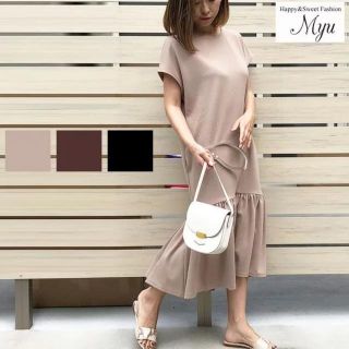 ザラ(ZARA)のMyu★今期完売ワンピース★ブラウン★一度のみ着用(ロングワンピース/マキシワンピース)