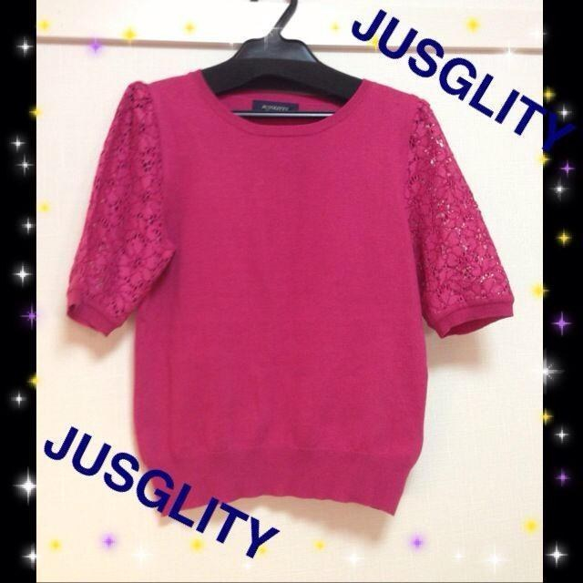 JUSGLITTY(ジャスグリッティー)の♡ジャスグリ  袖レース  ニット♡ レディースのトップス(ニット/セーター)の商品写真