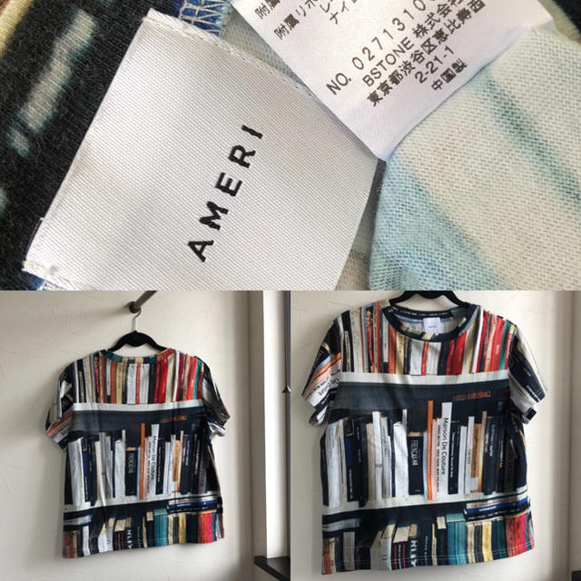 Ameri VINTAGE(アメリヴィンテージ)のAMERI MANY BOOKS TEE  リボンベルト無し レディースのトップス(Tシャツ(半袖/袖なし))の商品写真